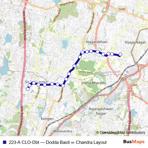 223-A CLO-Dbt bus Line Map