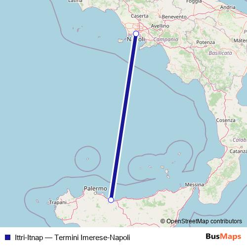 Ittri-Itnap ferry Line Map