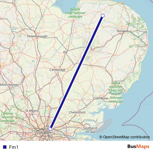 Fm1 bus Line Map