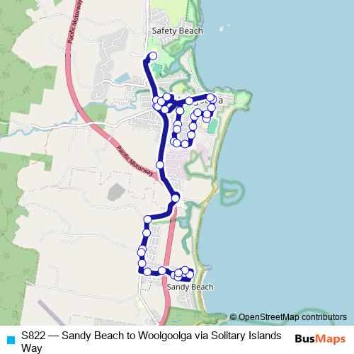S822 bus Line Map