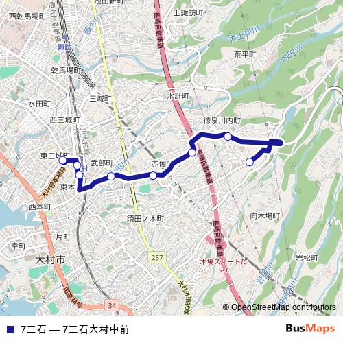 7三石 bus Line Map