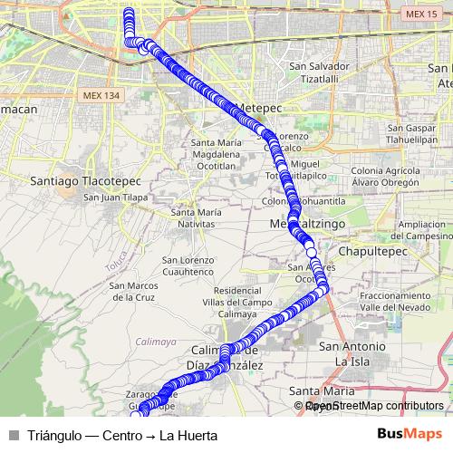 Triángulo bus Line Map