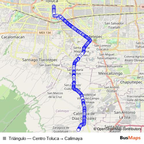 Triángulo bus Line Map
