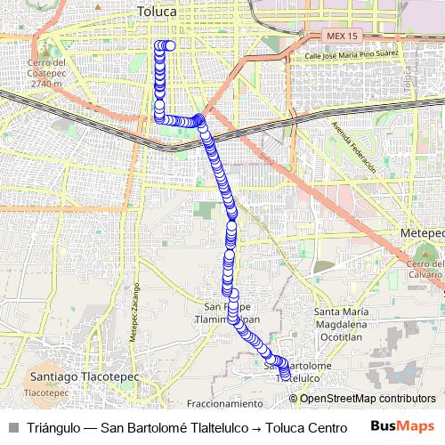 Triángulo bus Line Map