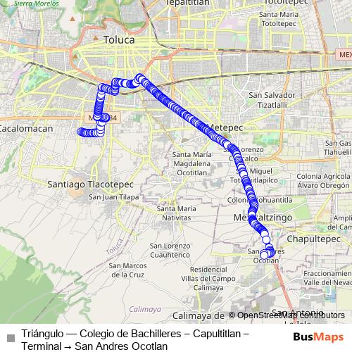 Triángulo bus Line Map