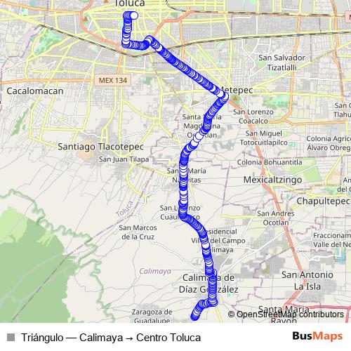 Triángulo bus Line Map