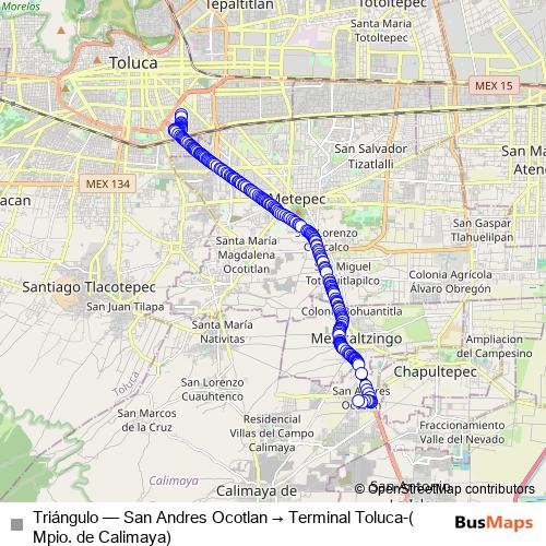 Triángulo bus Line Map
