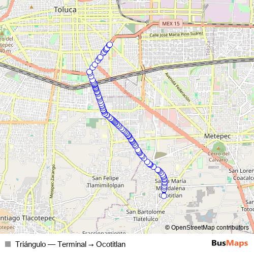 Triángulo bus Line Map