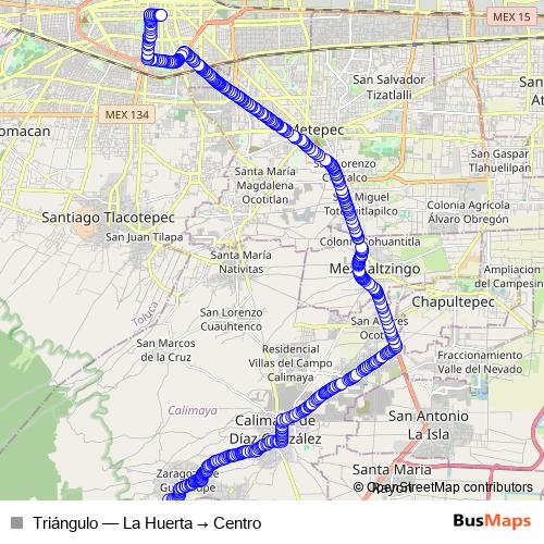 Triángulo bus Line Map