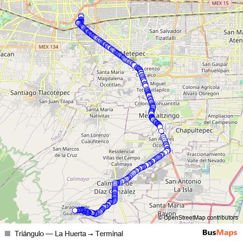 Triángulo bus Line Map