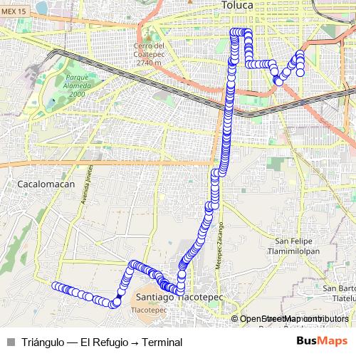 Triángulo bus Line Map