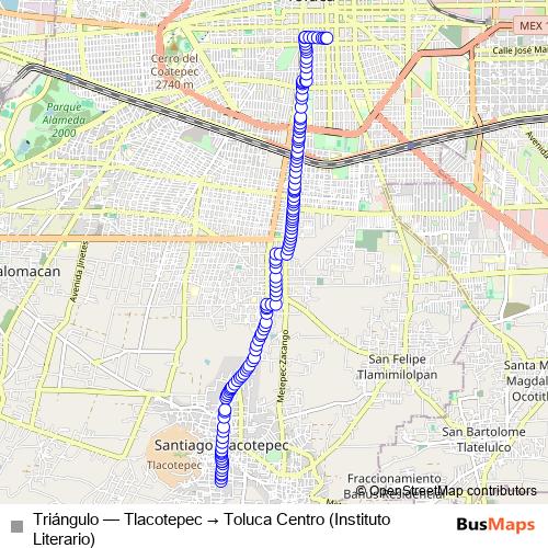 Triángulo bus Line Map