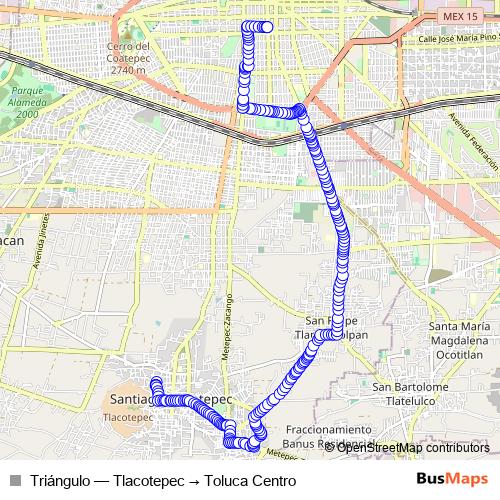 Triángulo bus Line Map