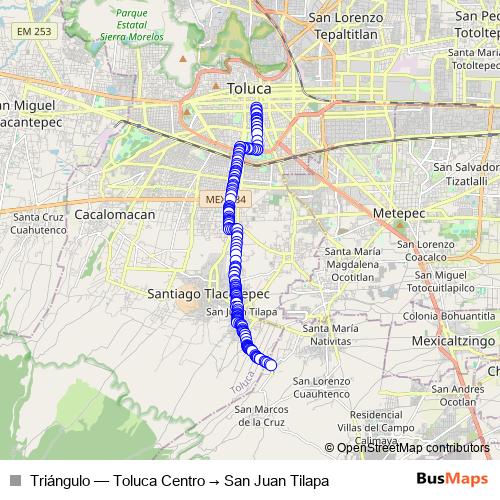 Triángulo bus Line Map