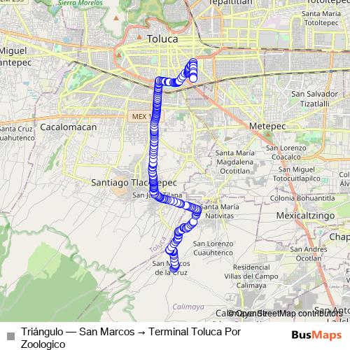 Triángulo bus Line Map