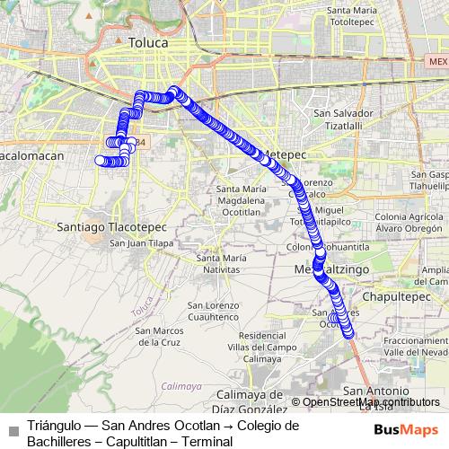 Triángulo bus Line Map