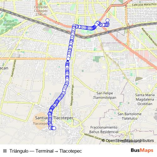 Triángulo bus Line Map