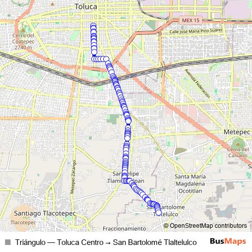 Triángulo bus Line Map