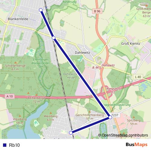 Rb10 bus Line Map