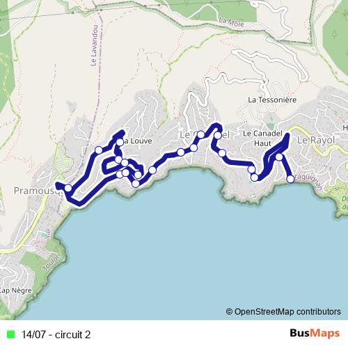 14/07 - circuit 2 bus Line Map