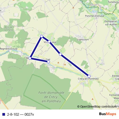 2-8-102 bus Line Map