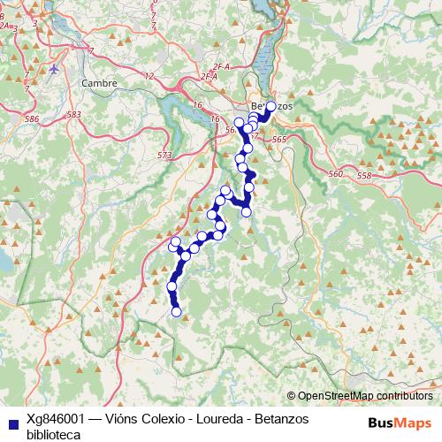 Xg846001 bus Line Map