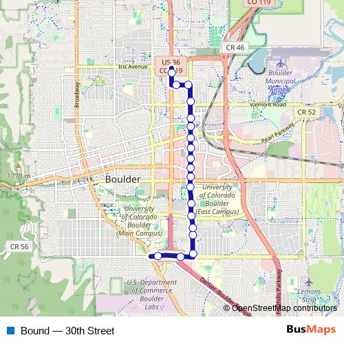 Bound bus Line Map