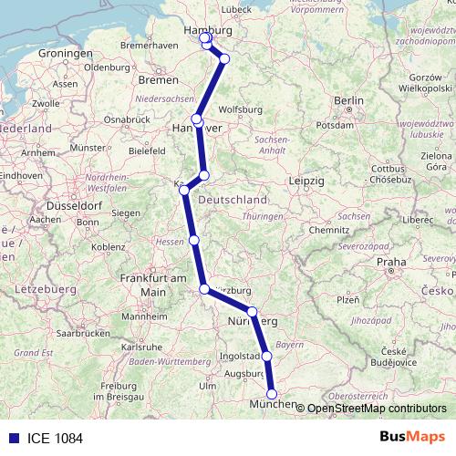 ICE 1084 rail Line Map