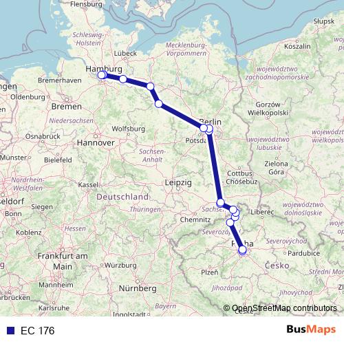 EC 176 rail Line Map