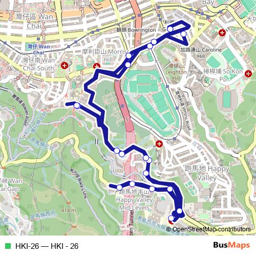 HKI-26 bus Line Map