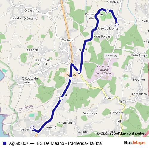 Xg695007 bus Line Map