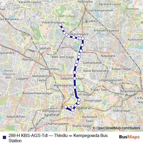 288-H KBS-AGS-Tdl bus Line Map