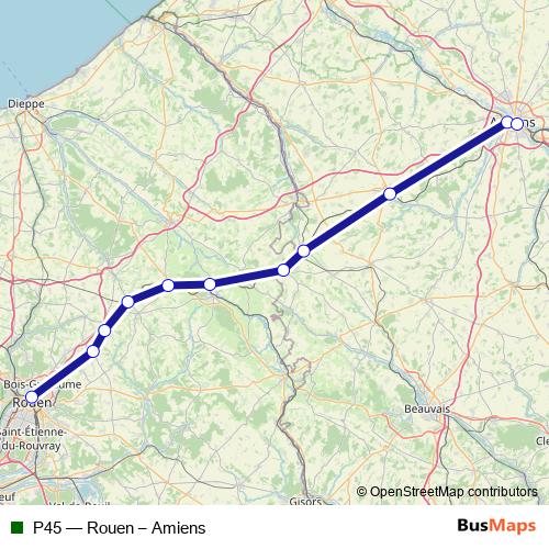 P45 rail Line Map