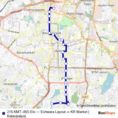 215 KMT-JBS-Elo bus Line Map