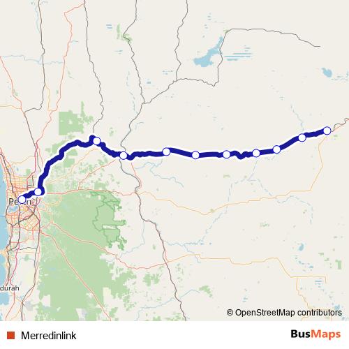 Merredinlink rail Line Map
