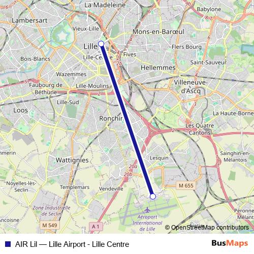 AIR Lil bus Line Map