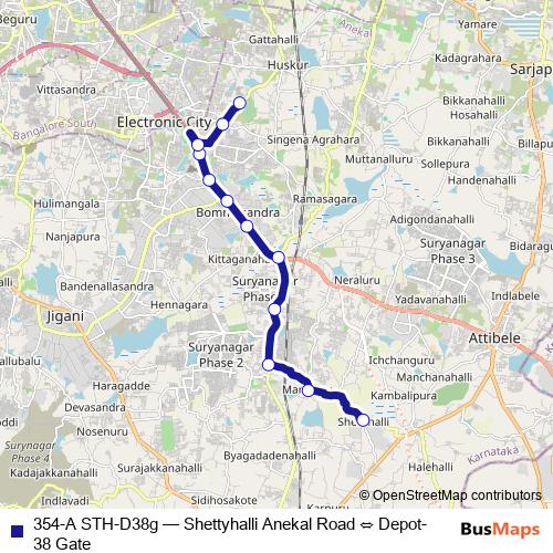 354-A STH-D38g bus Line Map