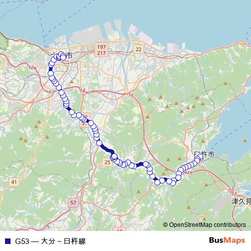 G53 bus Line Map