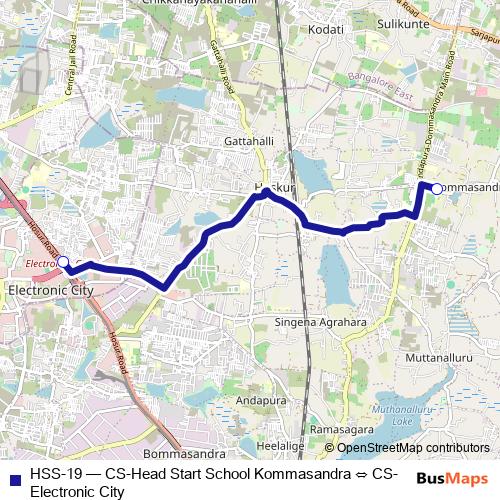 HSS-19 bus Line Map