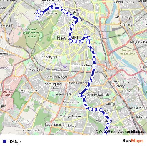 490up bus Line Map