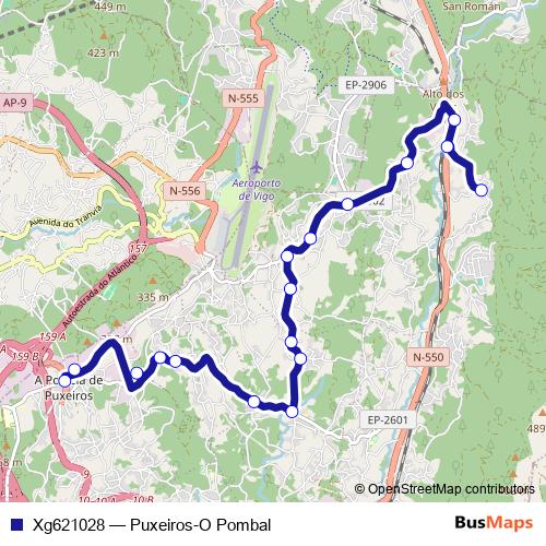 Xg621028 bus Line Map