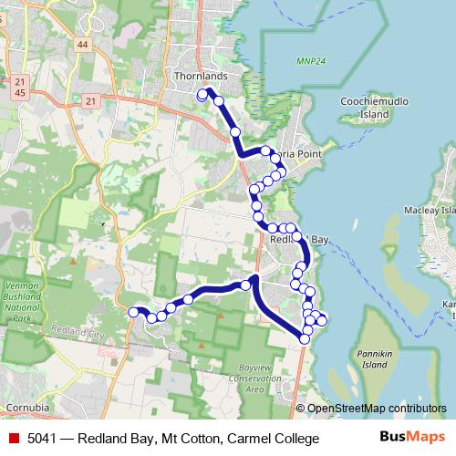 5041 bus Line Map