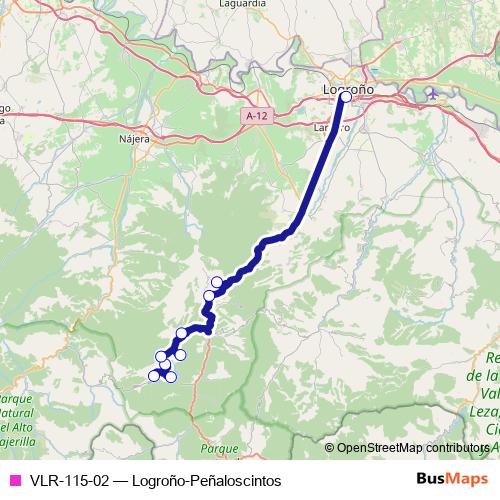 VLR-115-02 bus Line Map