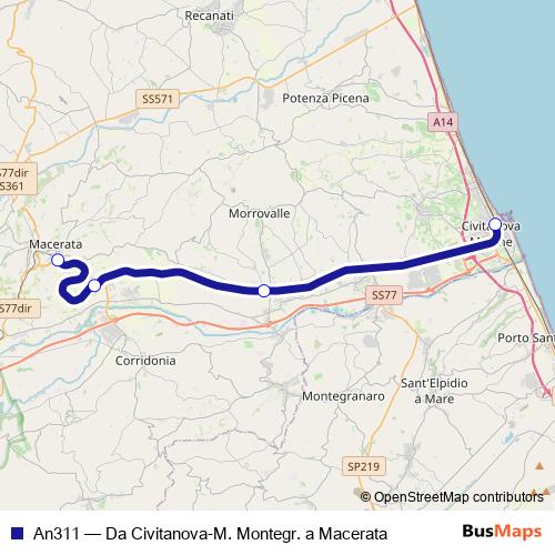 An311 rail Line Map