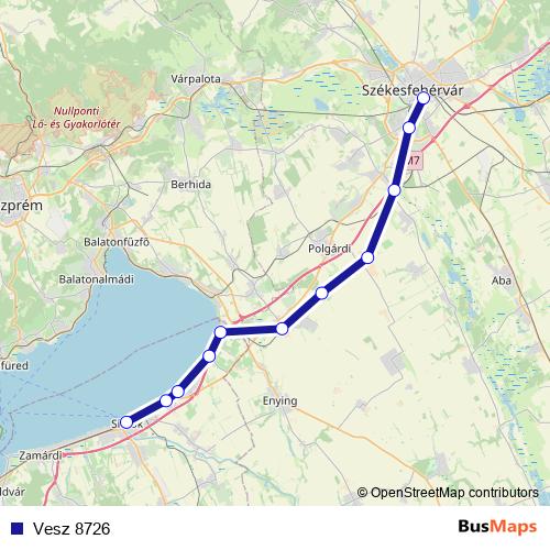 Vesz 8726 rail Line Map