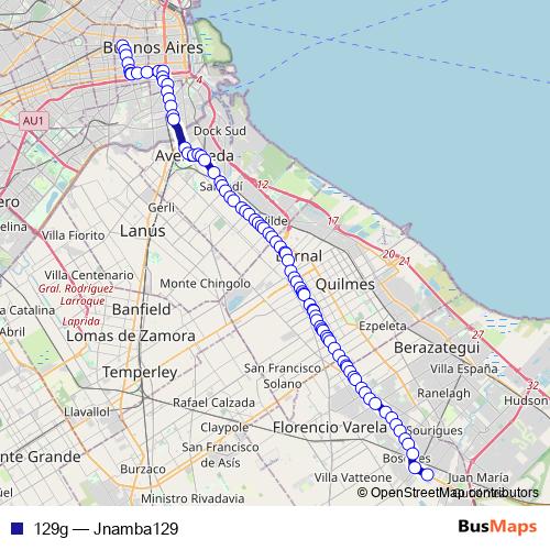 129g bus Line Map