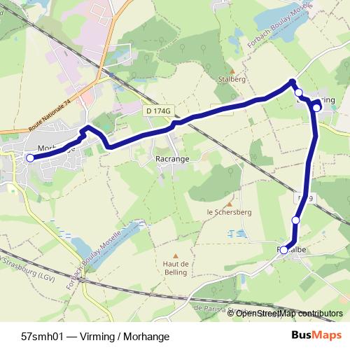 57smh01 bus Line Map