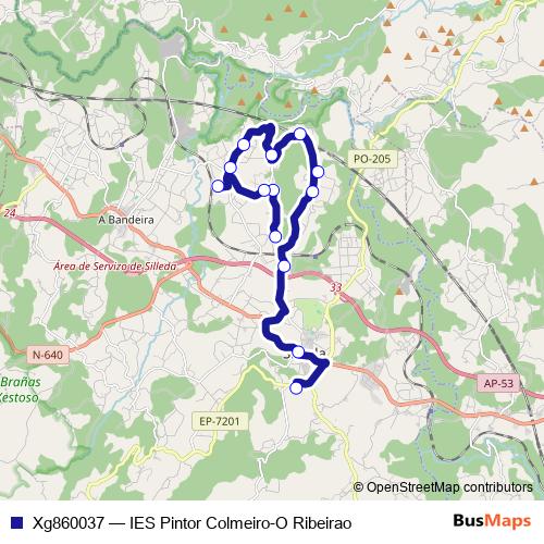 Xg860037 bus Line Map