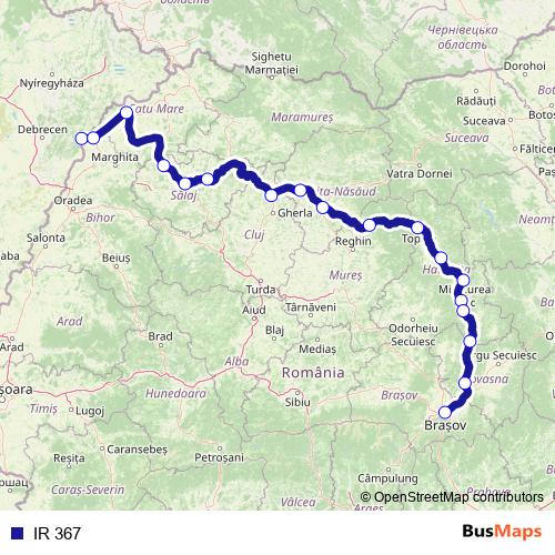 IR 367 rail Line Map