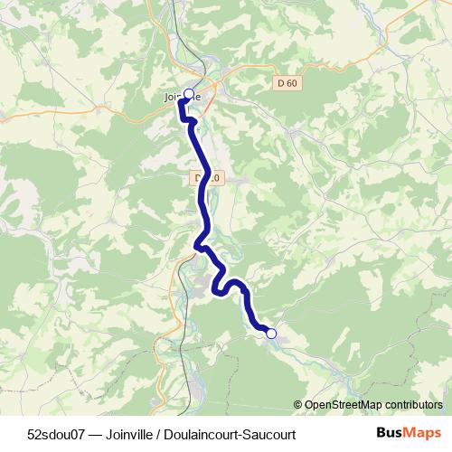 52sdou07 bus Line Map